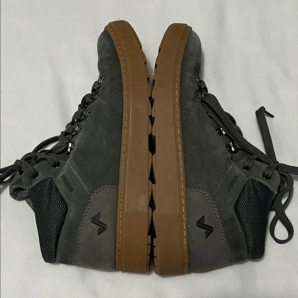 Forsake Lucie Mid Grey Suede Hiking Sneakers